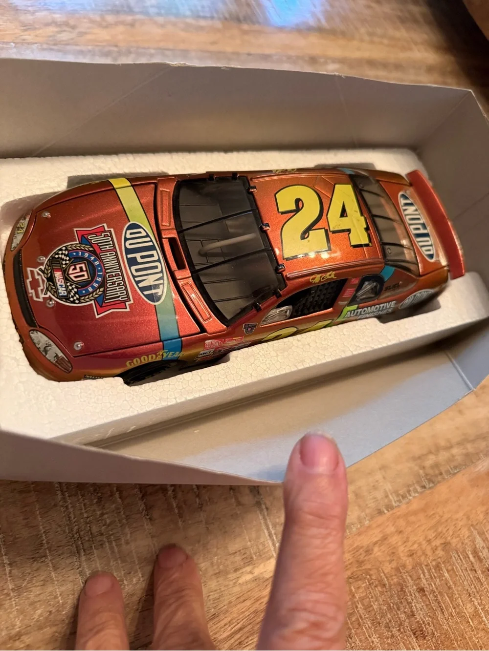 Die-Cast Race Car Toy Jeff Gordon- #24 Metallic Copper with Yellow Accents
